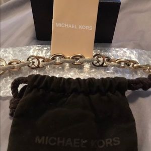 MICHAEL KORS Rose Gold-Tone Chain Bracelet